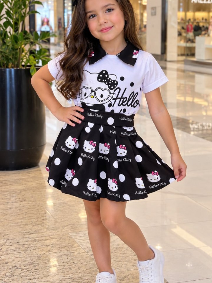 Conjunto Gatinha em preto